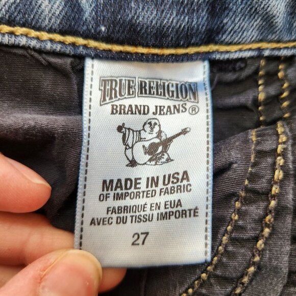 True Religion Halle Mid Rise Skinny Medium Wash Stretch Denim Jeans Women's 27 - Picture 10 of 12